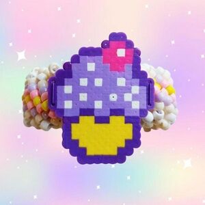 Cupcake Perler Kandi Cuff